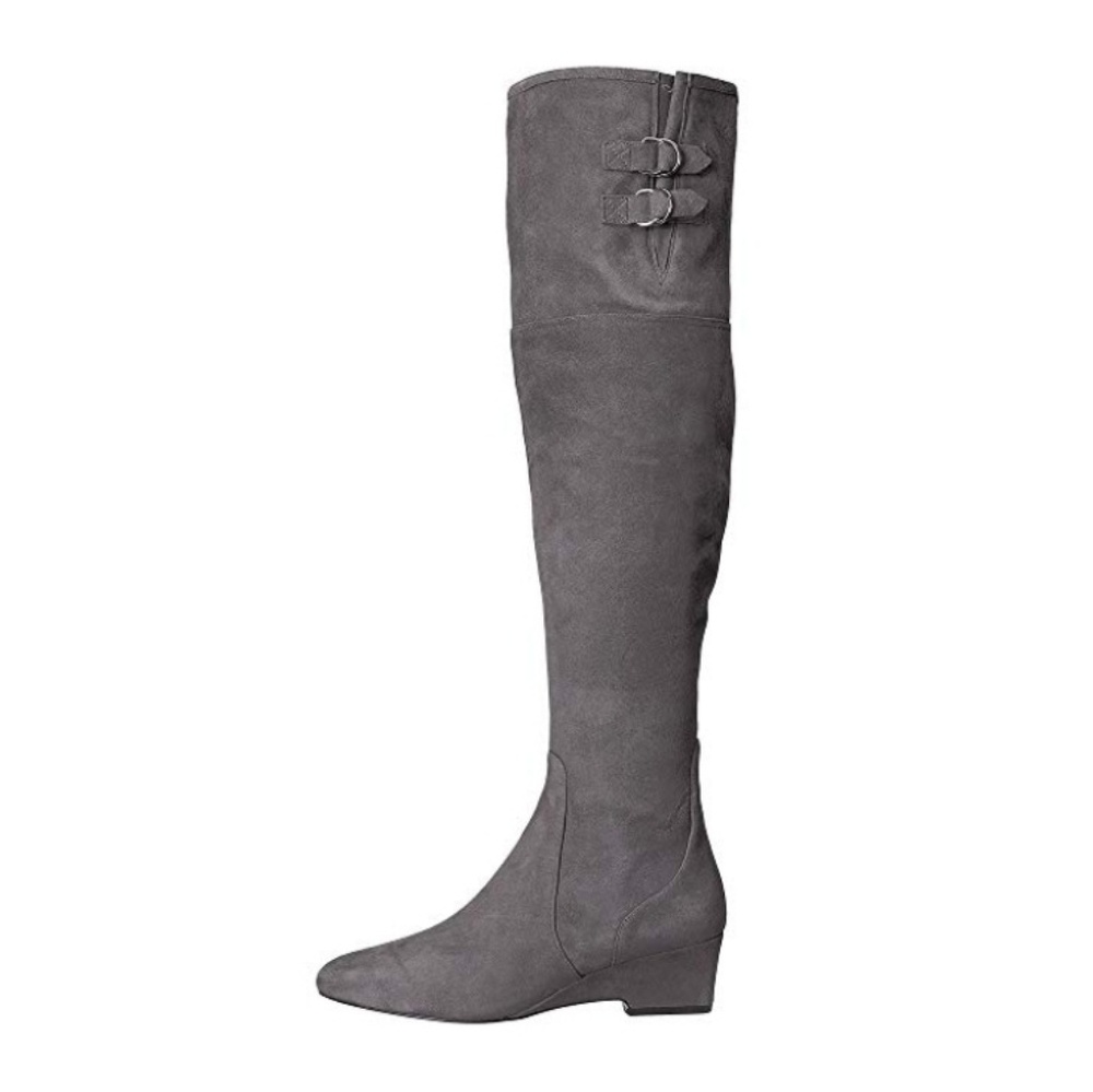 Nine West Gray Suede OTK Boots - Picture 2 of 6